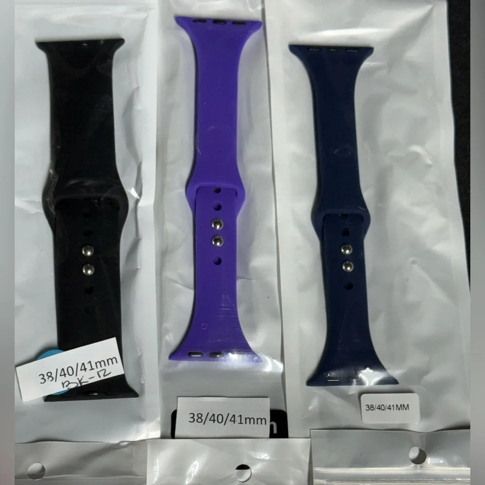 NEW 6 Piece Smartwatch Bands - Black, Purple, Blue, Coral, Red, Pink 38/40/41mm